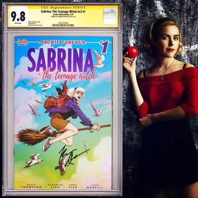 CGC 9.8 SS Sabrina The Teenage Witch v3 #1 signed Kiernan Shipka TV show CW - Image 1 of 2
