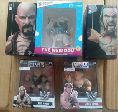Lote WWE PIEDRAS COLD STEVE AUSTIN TRIPLE H The Rock John Cena El Nuevo Día Figuras Foto 1 de 4