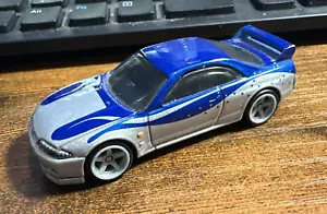 Hot Wheels Premium Fast & Furious Nissan Skyline GT-R R33 Blue and Grey Loose - Picture 1 of 9