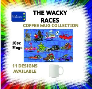 THE WACKY RACES (RETRO CARTOON) 10oz COFFEE MUG COLLECTION - Picture 1 of 13