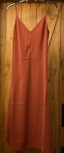 Thakoon Midi Slip Dress Rust Brown Size 4 Casual Date Night NWT - Picture 1 of 8