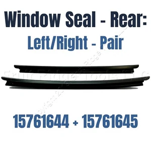 PAIR GM OEM Outer Rear Window Glass Sealing Weather Strip Trim 15761644+15761645 - Picture 1 of 6