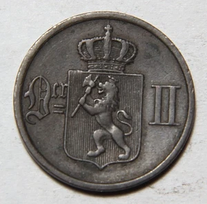 1885 Norway One 1 Ore Scarce Key Date! -5103- - Picture 1 of 2