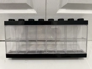 LEGO Aufbewahrung SCHWARZ MINIFIGUR VITRINE - 16 FÄCHER, STAPELBAR - Bild 1 von 3