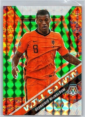 PANINI MOSAIC UEFA EURO 2020 GEORGINIO WIJNALDUM WILL TO WIN GREEN MOSAIC PRIZM - Image 1 of 2