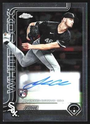 2025 Topps Chrome Jake Eder Rookie Auto #RA-JE JW1 - Image 1 of 2