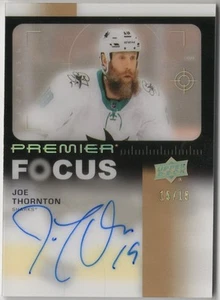 2023 Premier Joe Thornton Focus Auto Gold /15 #PFA-JT San Jose Sharks - Bild 1 von 2