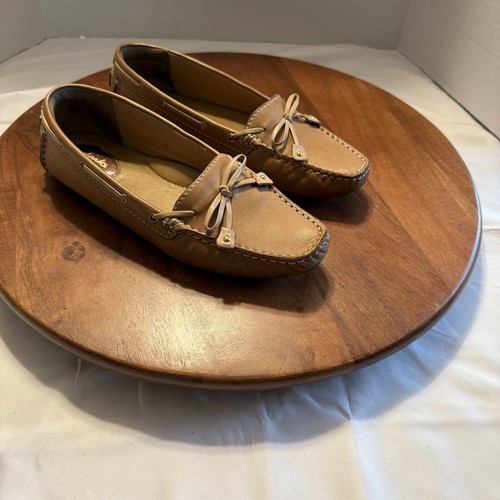 Mocassini Clarks Artisan in pelle da guida donna 8M mocassini con fiocco marrone ballerine