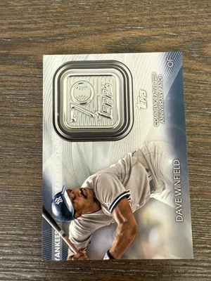 2021 Topps Update #T70P-DW Dave Winfield 70th Anniversary Logo - Image 1 of 2