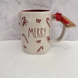 Rae Dunn "Merry" Zuckerstange Keramiktasse NEU - Bild 1 von 5