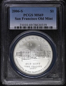 2006-S $1 San Francisco Old Mint Commem Silver Dollar PCGS MS 69 | UNC BU - Picture 1 of 4