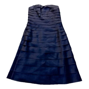 Alfred Sung Dress Sz18 Blue Tiered Organza Strapless Cocktail Formal Wedding - Picture 1 of 11