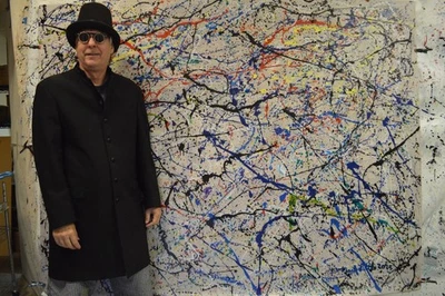 Jackson Pollock Styl Giant Profesional Painting 84”X62” (7 Foot) Abstract Modern - Image 1 of 4