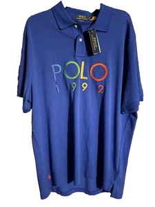 Neu mit Etikett ** Polo RL Classic Fit 1992 Mesh Kurzarm Poloshirt * royalblau ** Größe XL - Bild 1 von 3