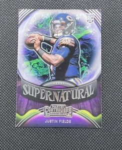 2021 Panini Contenders - Supernatural Justin Fields #SN-JFI (RC) Jets Bears - Picture 1 of 2