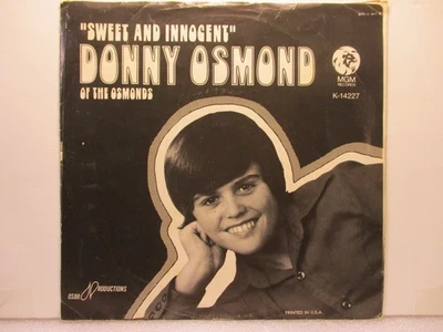 DONNY OSMOND - Sweet And Innocent - Original 1971 MGM 45 rpm & Pic Slve - Top 40 - Image 1 of 4