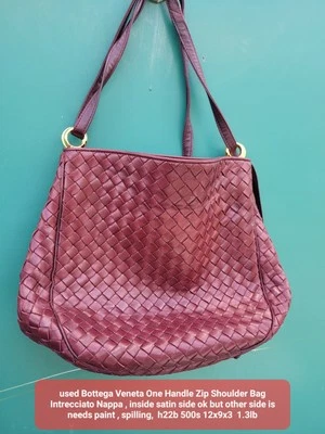 Bolso de hombro usado Bottega Veneta con una asa cremallera Intrecciato Nappa, interior satinado Foto 1 de 4