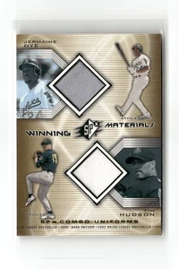 2002 UD SPX JERMAINE DYE & TIM HUDSON TRIKOT #WM-DH - Bild 1 von 2