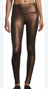 American Apparel Nylon Trikot braun mit einem Hauch von Grün Metallic Legging Gr. S - Bild 1 von 5