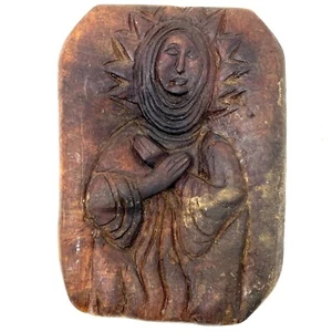 Collectible, Virgin Mary Handcrafted Wood Carving Decorative Wall Hanging Icon - Picture 1 of 8