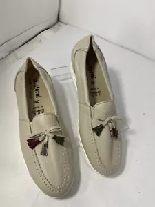 Mocasines Comfort Vitaform de cuero de cuña baja con borla talla 8 usados 1x - Imagen 1 de 8
