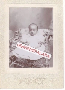 Vintage Foto-Oswego New York-Baby im Stuhl-sieht erschrocken-Lovejoy Fotograf - Bild 1 von 1