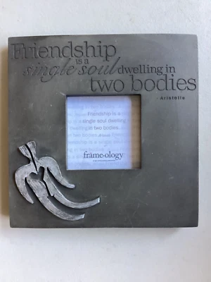 Beautiful Silver Friendship Frame 7.5” Square / 2.5” Square Photo Framology - Image 1 of 4
