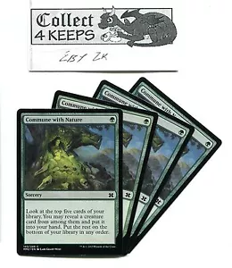 Magic Magic Magic The Gathering Modern Masters 2015: 4x Commune with Nature x4 juego verde sin jugar - Imagen 1 de 1