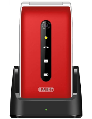 Saiet VANTO tasti caratteri Grandi SOS flip attivo usb-c base di ricarica ROSSO - Immagine 1 di 4