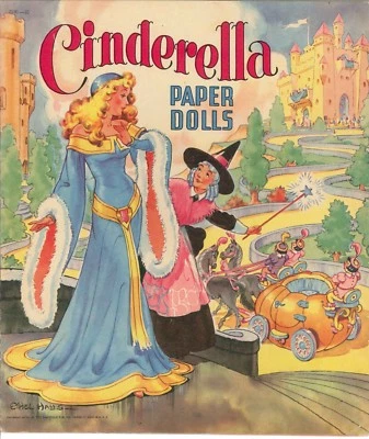 VINTGE 1950 CINDERELLA PAPER DOLL LASER REPRODUCTION~UNCUT LO PR NO1 SELLER EBAY