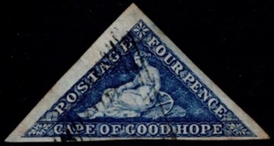 1863 Cape of Good Hope 4d Steel Blue SG 19c 3m De La Rue Fine Used Cat. £325.00 - Picture 1 of 1