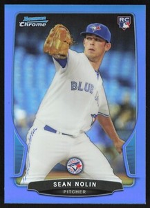 2013 Bowman Draft Picks & Prospects Chrome Blue Refractor 08/99 Sean Nolin #33