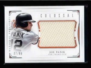 JOE PANIK 2016 NATIONAL TREASURES COLOSSAL GAME USED WORN JERSEY #/99 AZ3401 - Picture 1 of 1