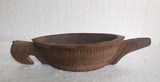 Indian Vintage Old Hand Carved Wooden Opium Bowl Kharal Collectible