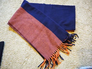 Wood Wood # Hochwertiger Wollschal Schal # Wolle # blau orange - Bild 1 von 4