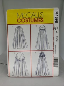 McCalls 4698 YY L-XL Misses Renaissance Medieval Civil War Hooded Cape Pattern - Picture 1 of 2