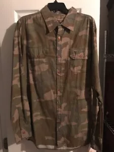 Men’s Camo Long Sleeve Shirt, Large - Picture 1 of 3