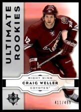 2007-08 Upper Deck Ultimate Collection Craig Weller Rookie /499 Phoenix Coyotes