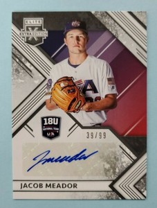 2018 Panini Elite Extra Edition Jacob Meador Auto #18U-JM Card /99