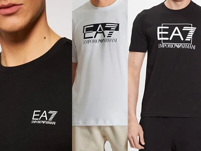 Emporio Armani EA7 Crew Logo Graphic Tee T shirt mens Short Sleeve top CREW - Image 1 of 4