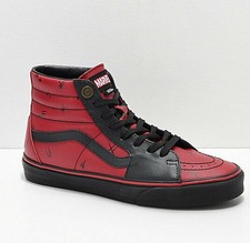black and red vans sk8 hi