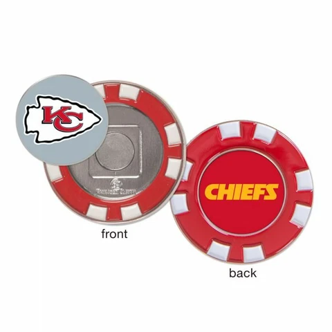 Kansas City Chiefs Poker Chip Golf Ball Marker Cover