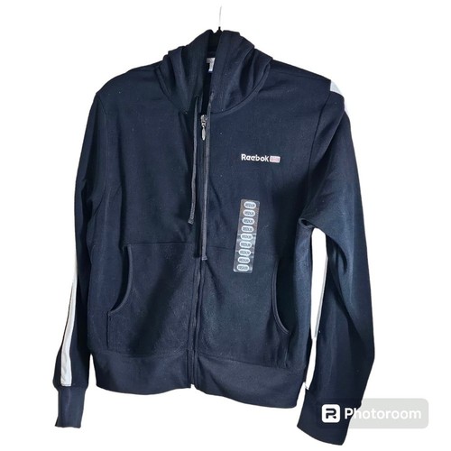 VETEMENTS Felpa donna Reebok full zip nera taglia media usata mai indossata