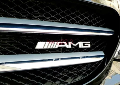 NUEVO Metal Cromo AMG Parrilla Insignia Emblema Frontal Ajuste CLK CLS SLK C E S CL SL ML Foto 1 de 4