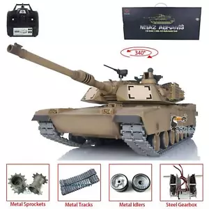 On Sale Henglong 1/16 2.4G 7.0 Upgraded Metal Track RC Tank M1A2 Abrams 3918 RTR - Picture 1 of 12