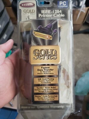 Belkin Gold Series 6 Foot Printer Cable IEEE-1284 36 Male DB 25 Male NEW Cbl Bin - Image 1 of 4