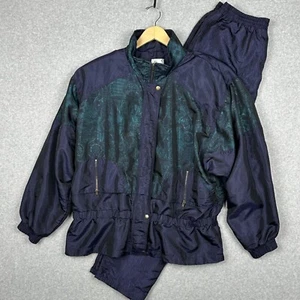 Vintage Bocoo Trainingsanzug Damen XL Lila Jacke + Hose Geometrisch Whimsigoth - Bild 1 von 19