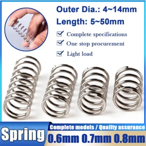 Wire Diameter 0.6mm 0.7mm 0.8mm, Stainles Steel Compression Spring Small Spring - Picture 1 of 15