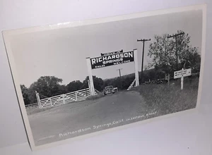 Richardson Springs, CA RPPC Postkarte Eingangsschild Butte County 1940er Jahre unbesendet - Bild 1 von 4