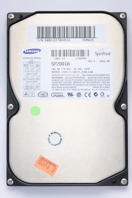 Samsung SpinPoint 20GB IDE Desktop Hard Drive P/N SP2001H - Image 1 of 2
